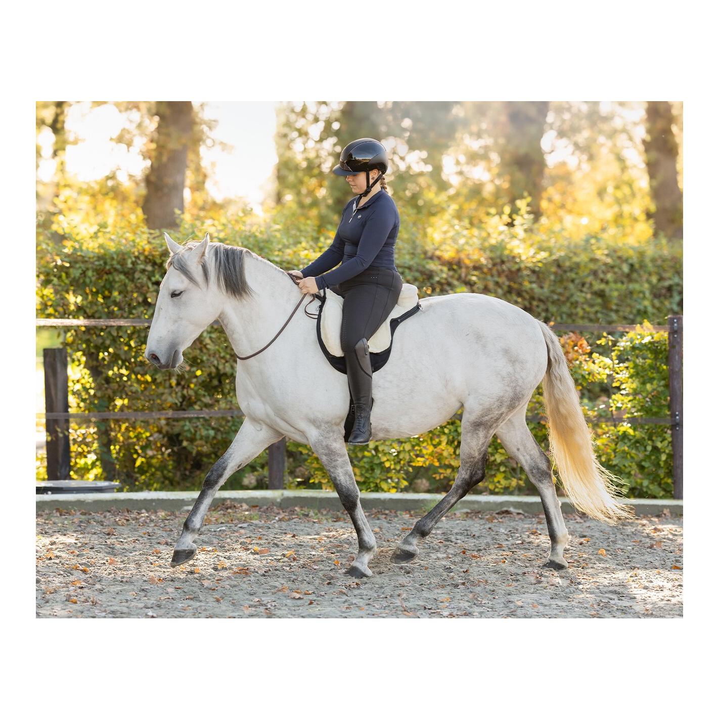 QHP Bareback Pad Super Soft - Reitpad mit Kunstfell & Anti-Rutsch