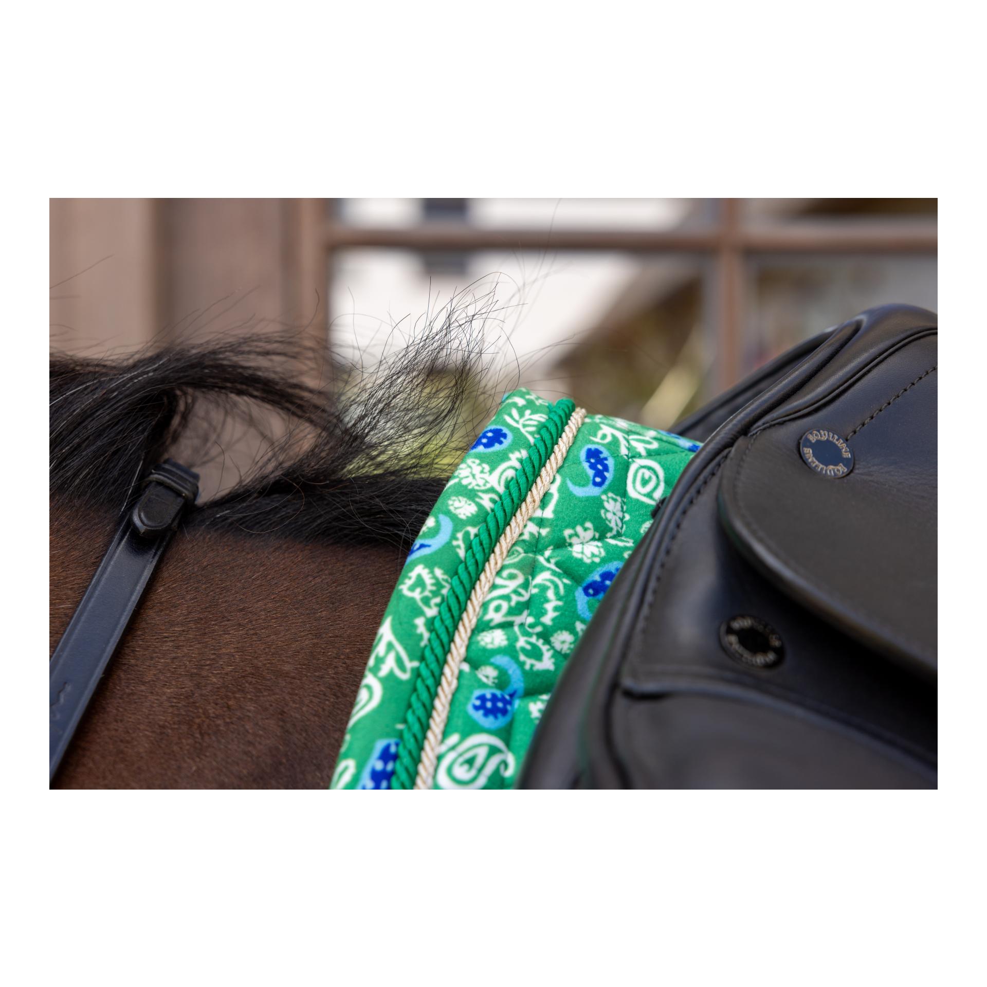 Kentucky Samtstoff Schabracke mit Prints