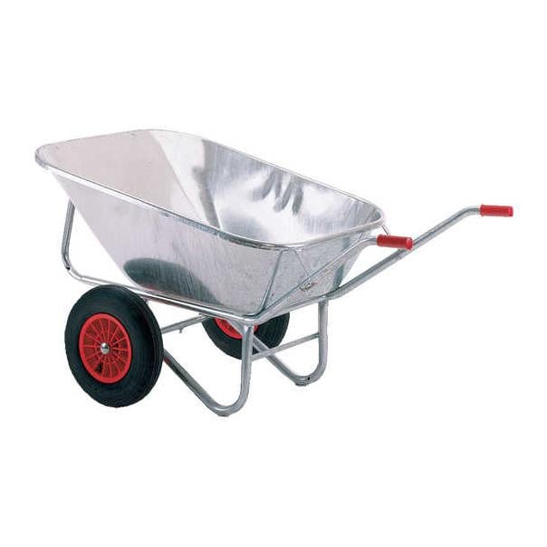 Growi Grossmuldenkarre 200 Liter - 2 Rad - Silber -