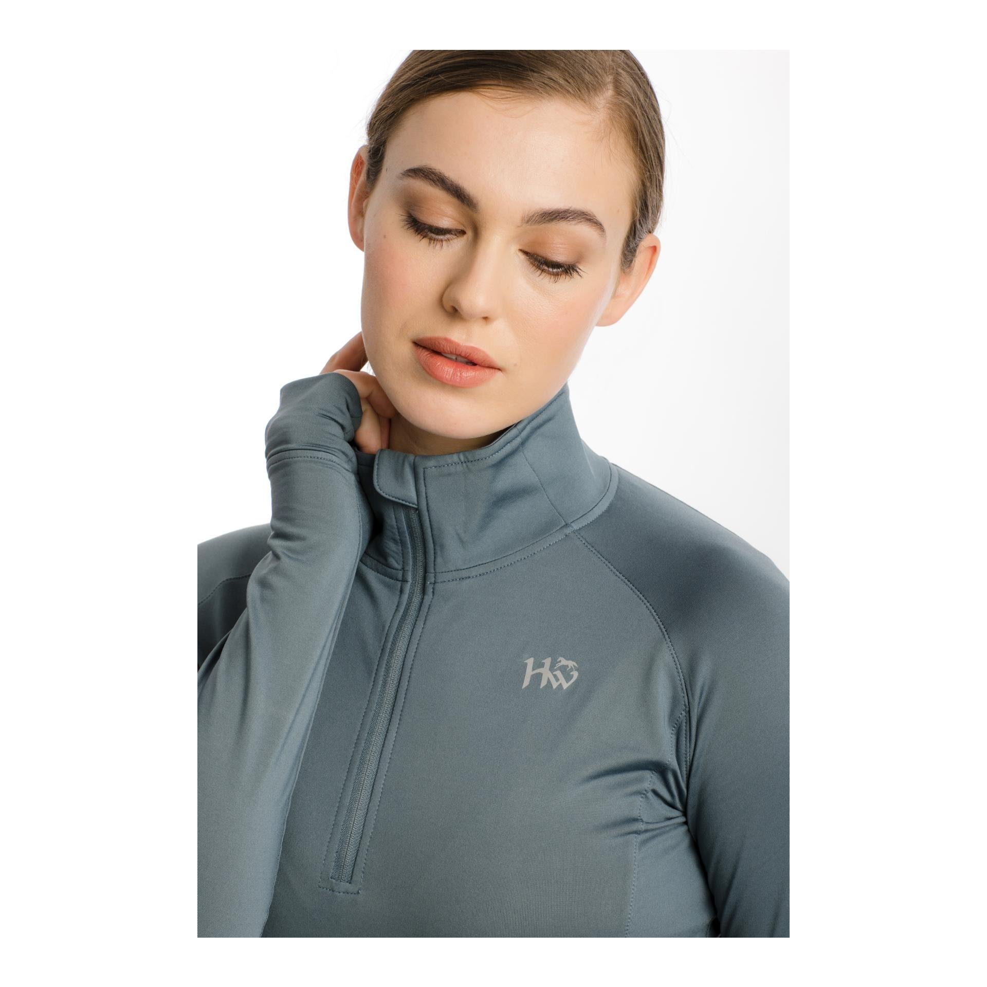 Langarmshirt Thea Tech Quarter Zip Fleece Damen - grau Langarmshirt Thea Tech Quarter Zip Fleece Damen - grau
