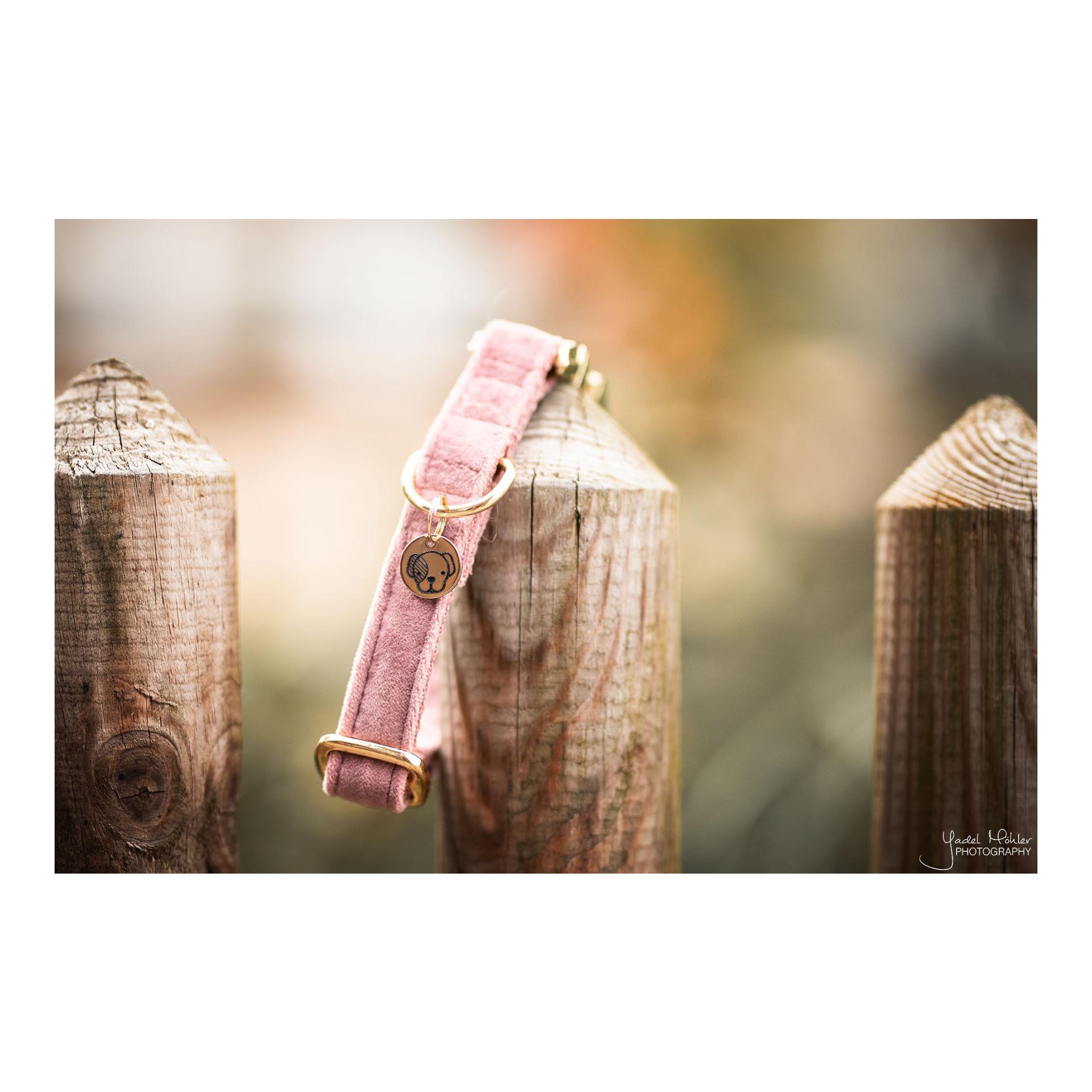 Hundehalsband velvet - old rose Hundehalsband velvet - old rose