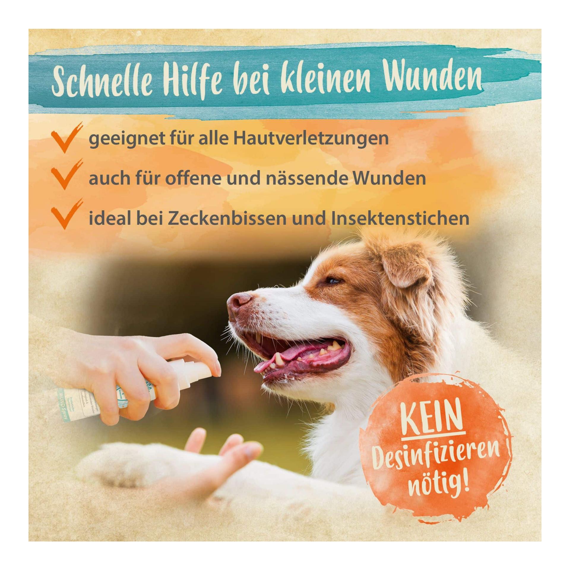 IdaPlus Wundspray für Hunde, Katzen & Pferde - Schutzschild bei Hautverletzungen