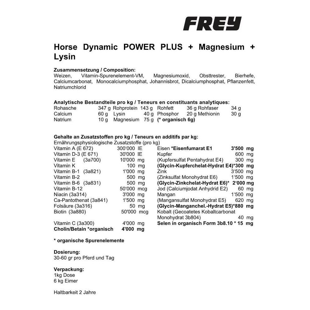 Complément alimentaire Horse Dynamic + Magnésium + Lysine Complément alimentaire Horse Dynamic + Magnésium + Lysine