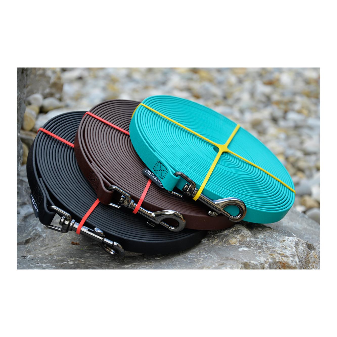 Laisse à pister Biothane STAY - noir Laisse à pister Biothane STAY - noir