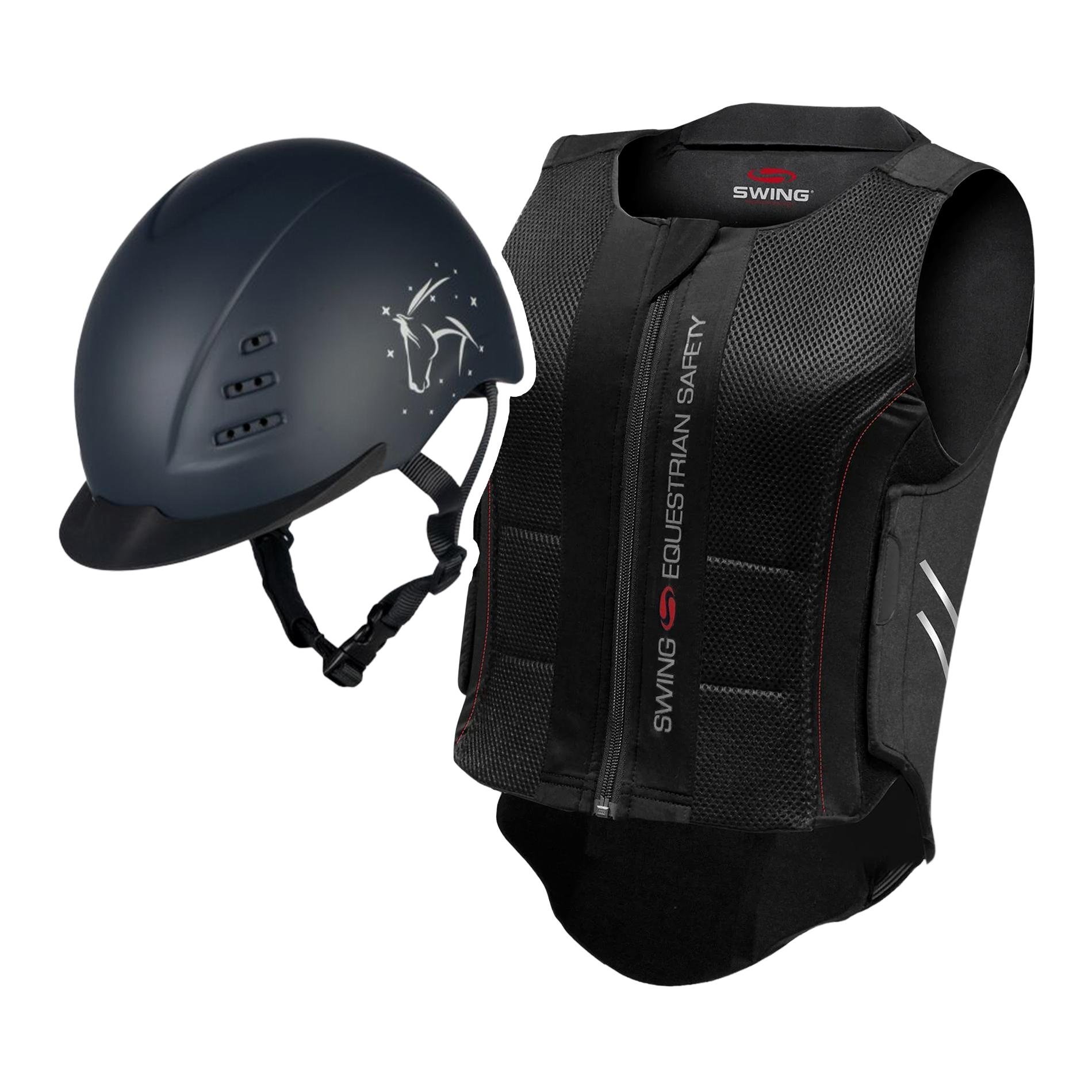 Rückenprotektor P07 flexible Kinder und Reithelm Kali