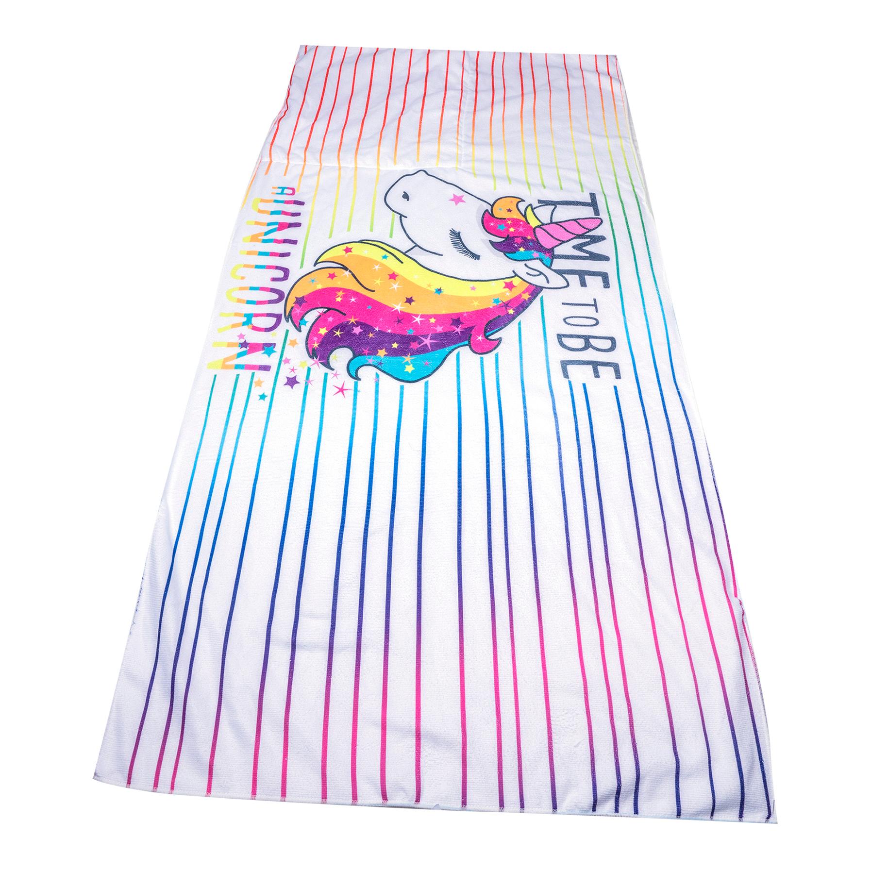 Strandtuch Einhorn mit Rucksackfunktion