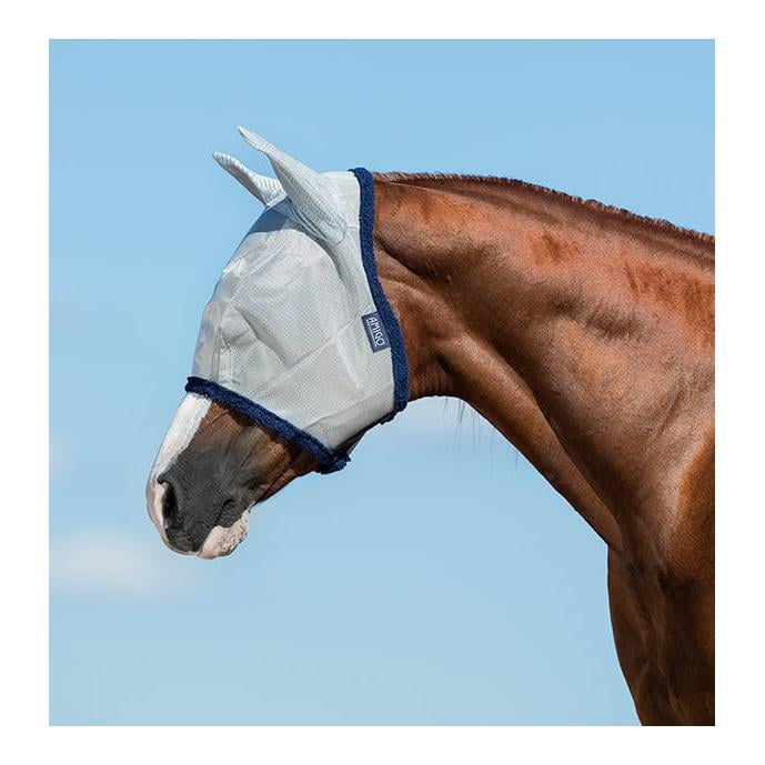 Fliegenmaske Amigo FlyMask - silver/navy