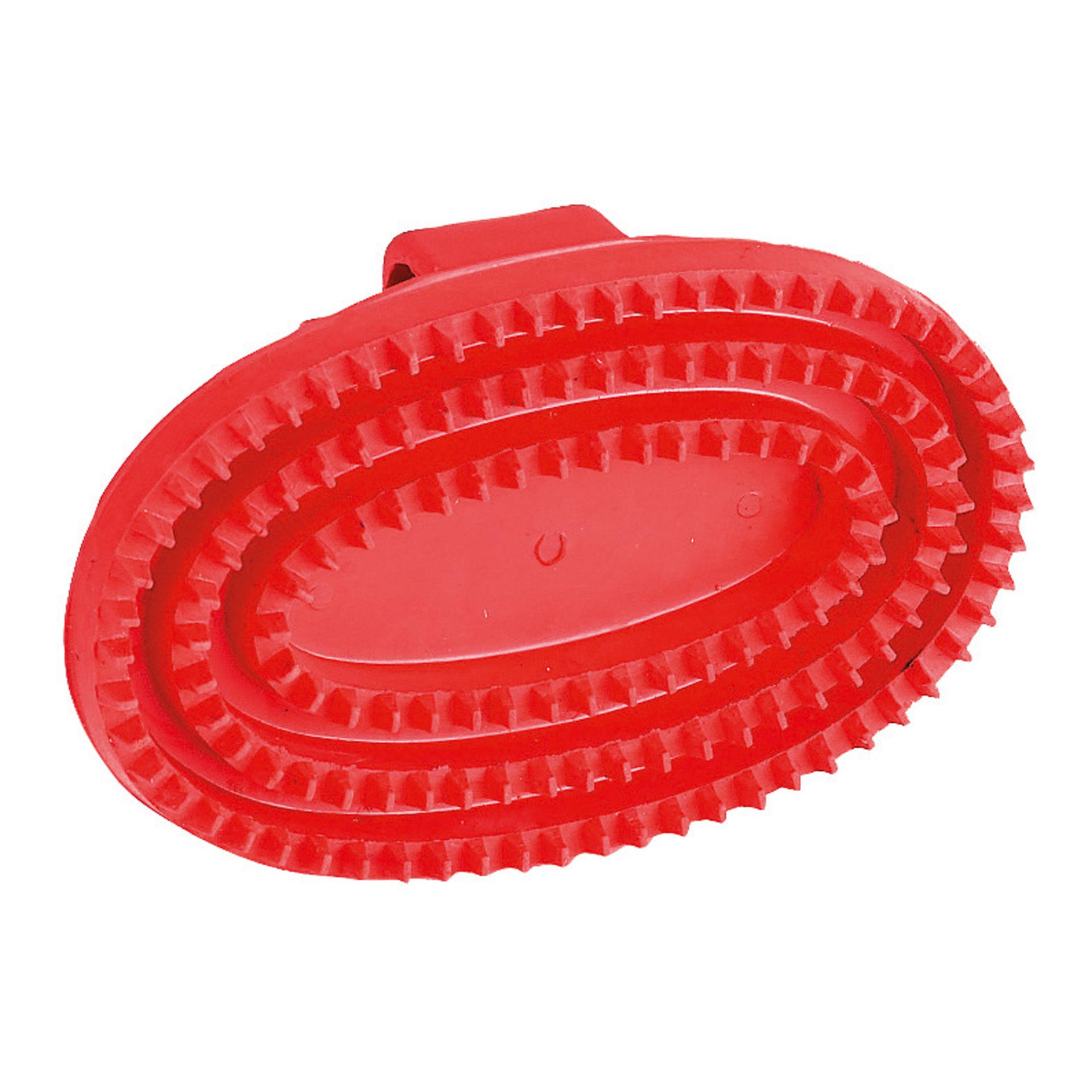 Gummistriegel oval - rot