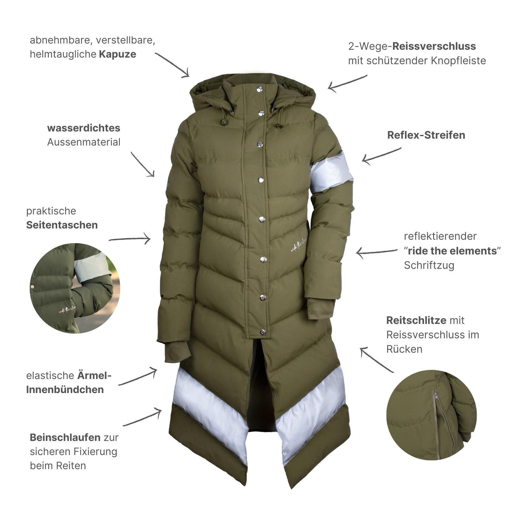 Reit-Set Wintermantel & Reithose | Wintermantel Elements Ultra Reflex & Reithose Motion Fullgrip Reit-Set Wintermantel & Reithose | Wintermantel Elements Ultra Reflex & Reithose Motion Fullgrip