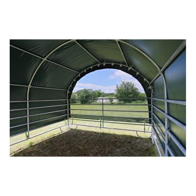 Paroi de pignon en filet brise-vent et bâche