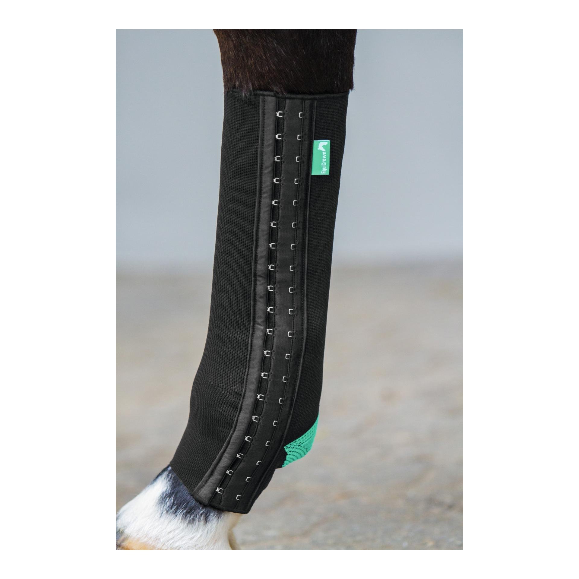 EquiCrown Kompressionsbandage fit - vorne, Hakenverschluss - grau