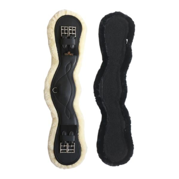 Kurzgurt Sheepskin Dressage - schwarz/natur Kurzgurt Sheepskin Dressage - schwarz/natur