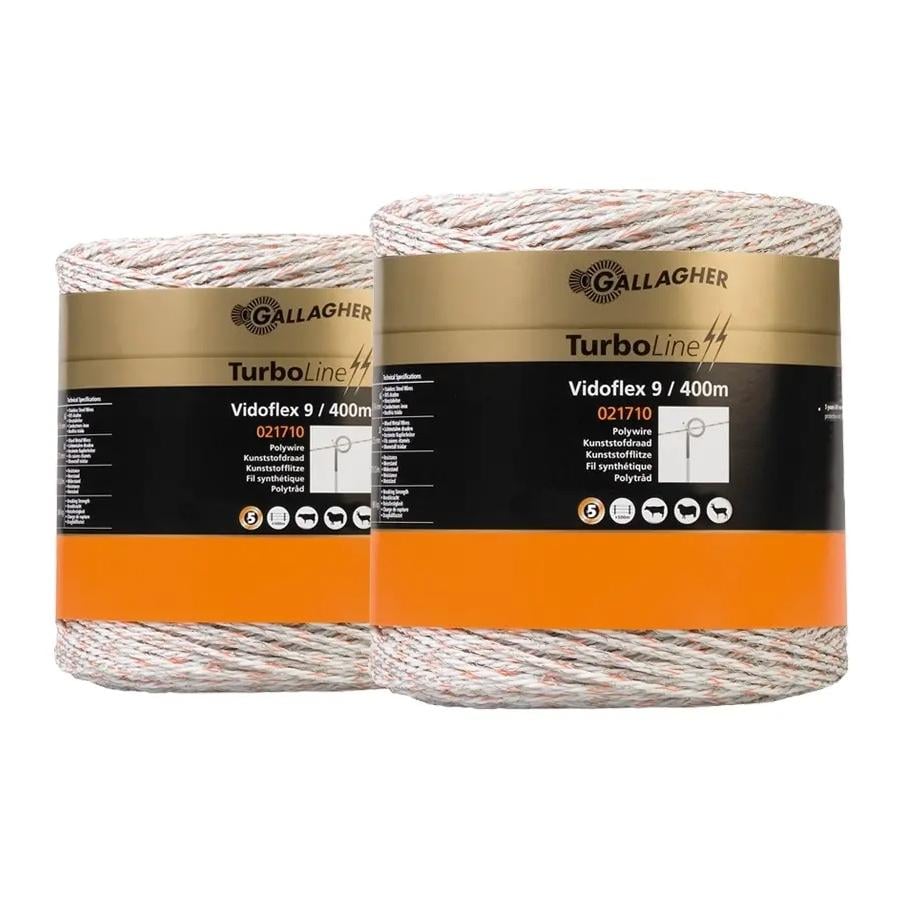 Gallagher Duopack Vidoflex 9 TurboLine Plus - Weiss -