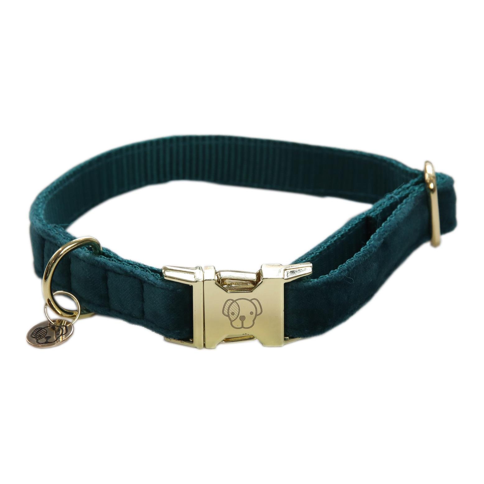 Hundehalsband Velvet - emerald Hundehalsband Velvet - emerald