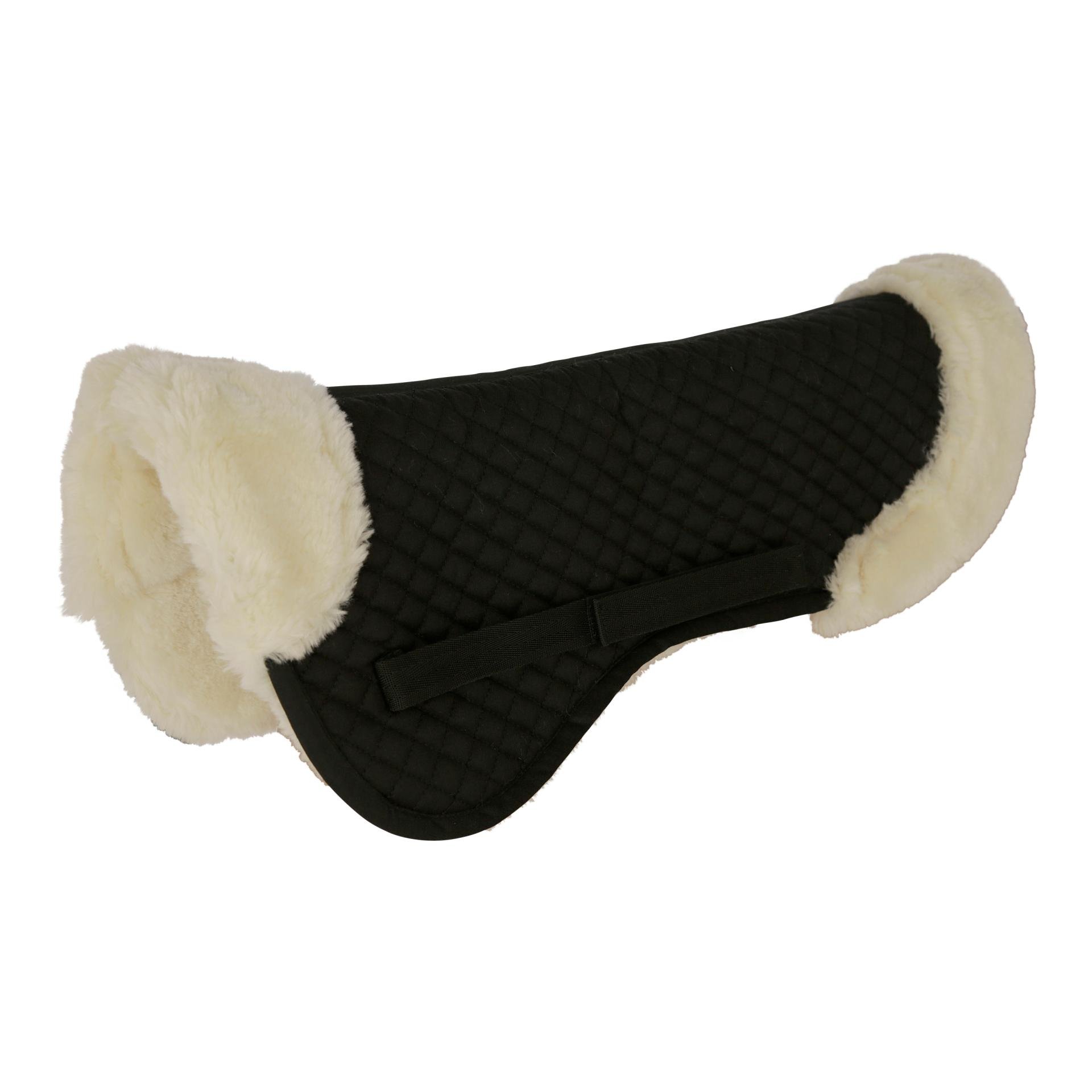 Sattelkissen mit Webpelz - schwarz