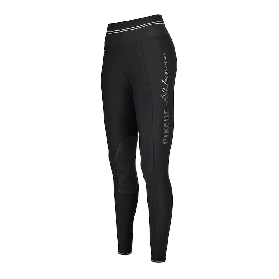 Leggings d'équitation dame Athleisure Gia grip au genou - noir