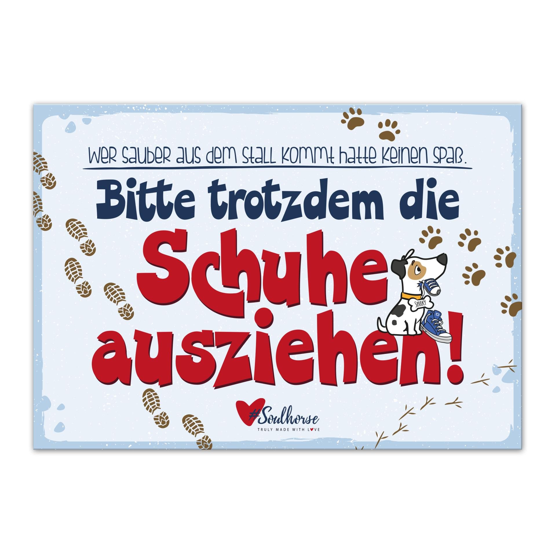 “Schuhe ausziehen” Stallschild “Schuhe ausziehen” Stallschild