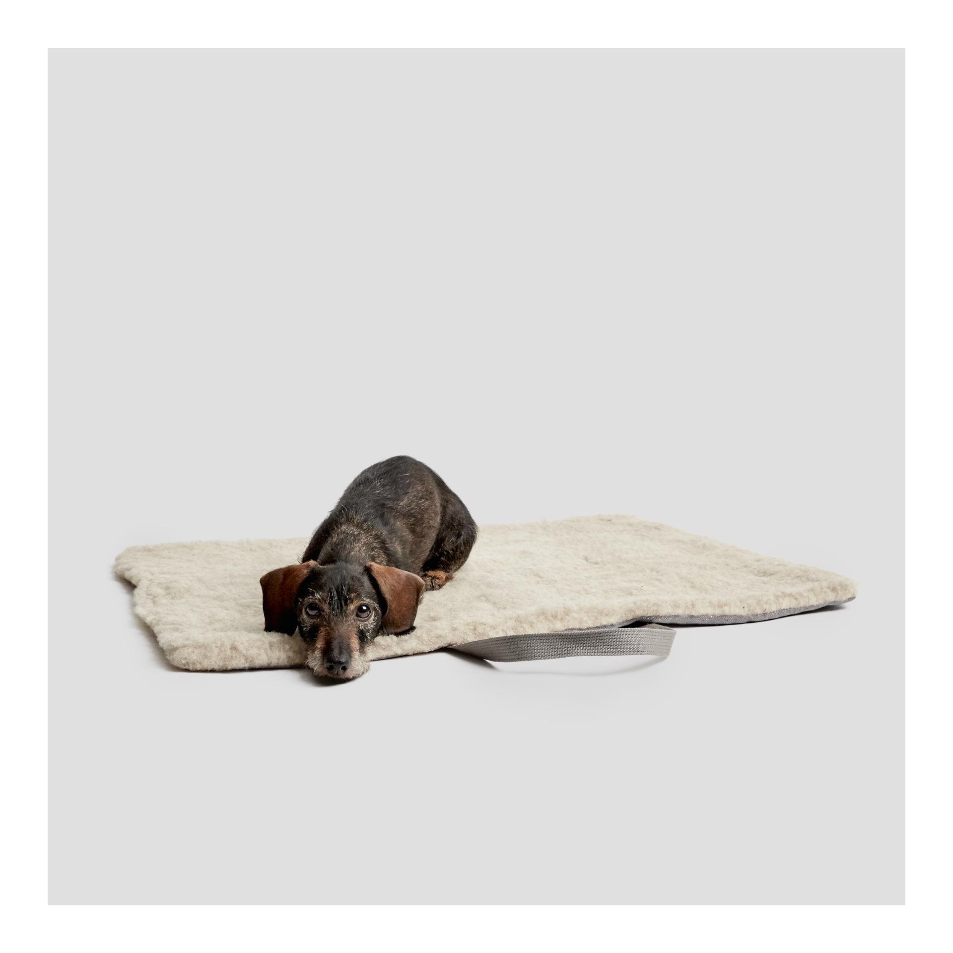 Lit de voyage pour chiens Tweed Grey / Laine - Polyester