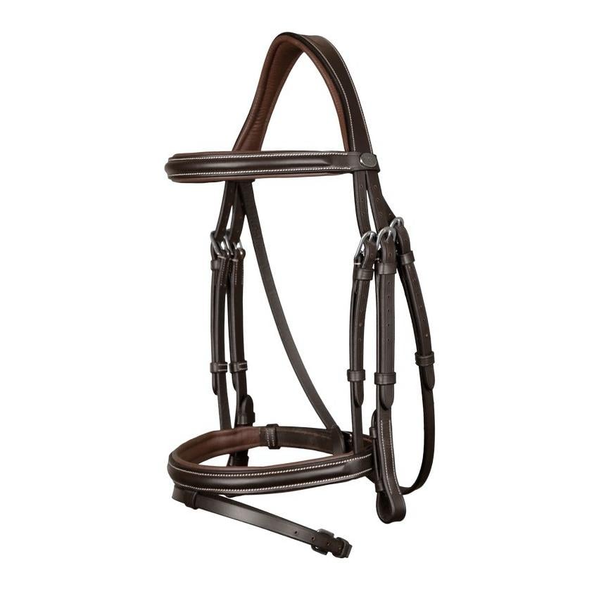 Zaum mit englisch kombiniertem Reithalfter Working Collection - braun