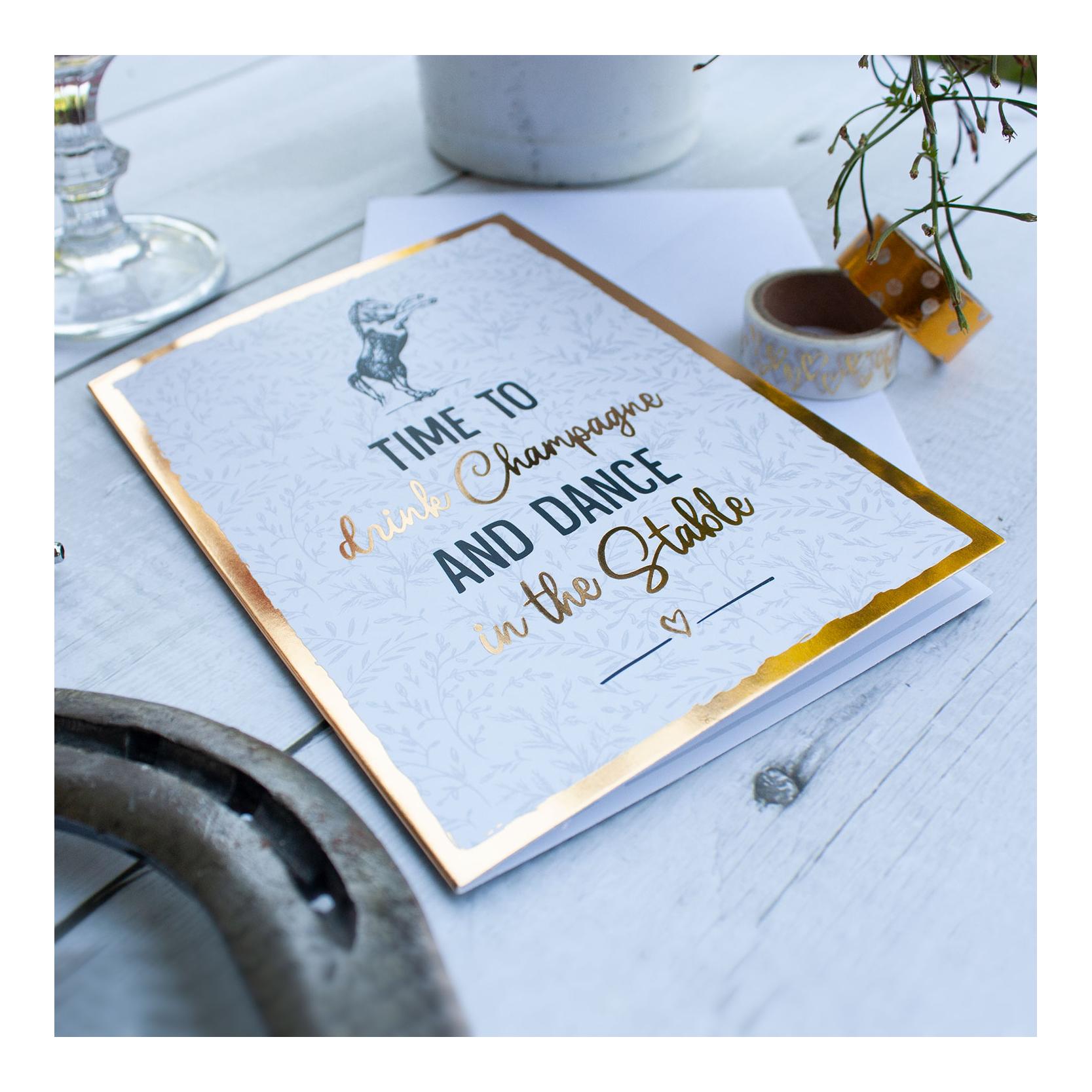 Grusskarte "Drink Champagne"