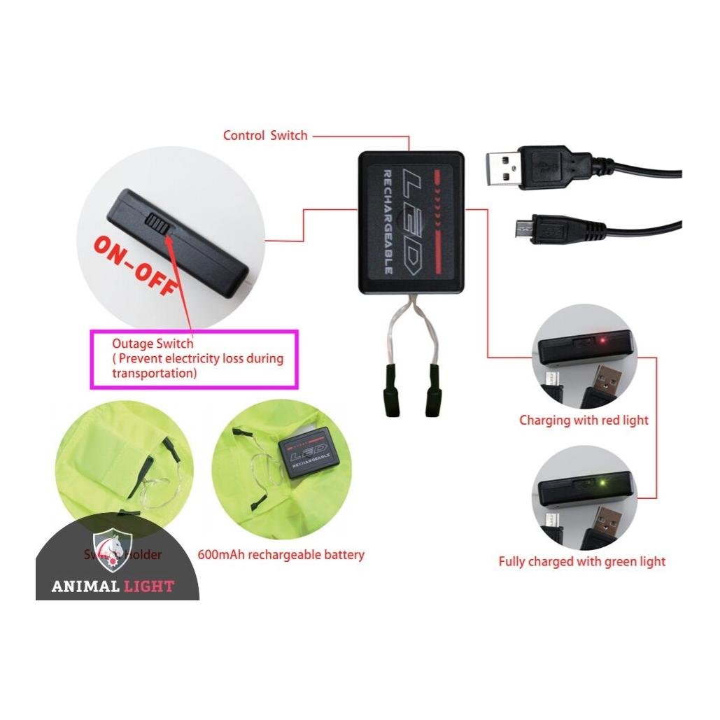 LED Leuchtweste Flex - pink