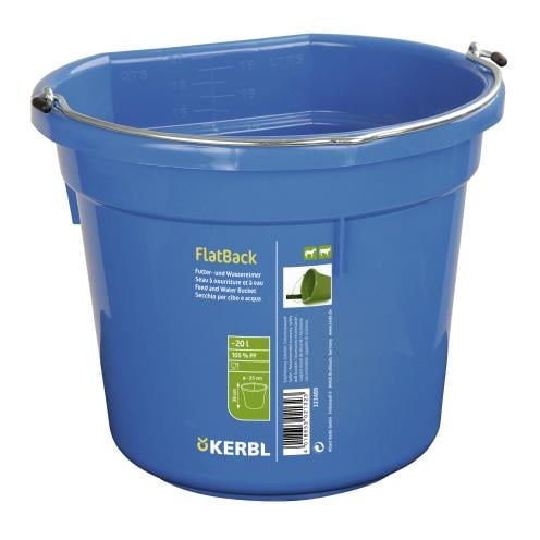 Kerbl Futter - und Wassereimer FlatBack - blau