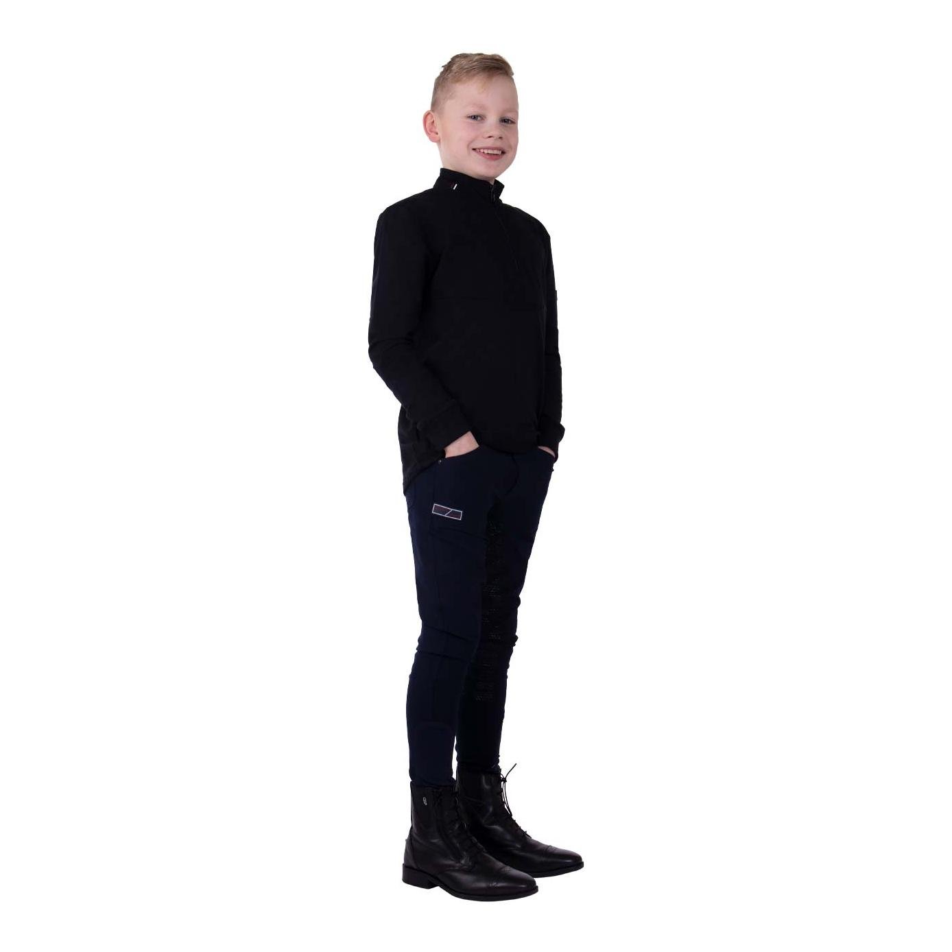 Pantalon d'équitation Novan avec grip au genou Junior – bleu marine 
