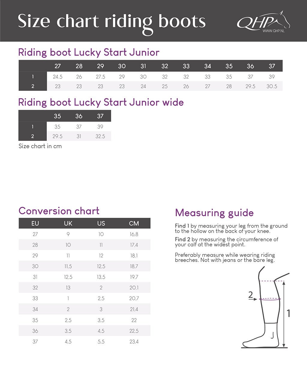 QHP Bottes d'équitation Lucky Start junior