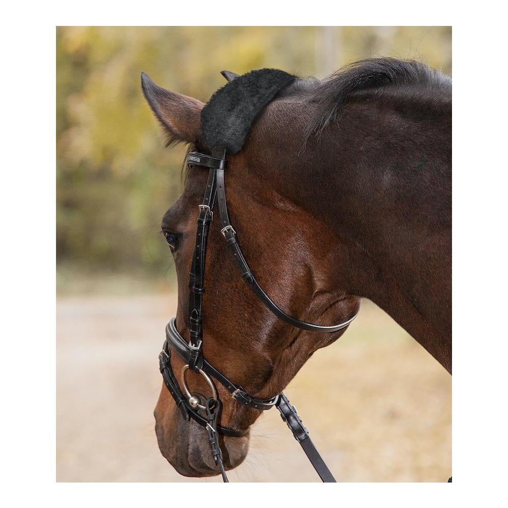 Lammfell Nasen- oder Genickpolster - schwarz