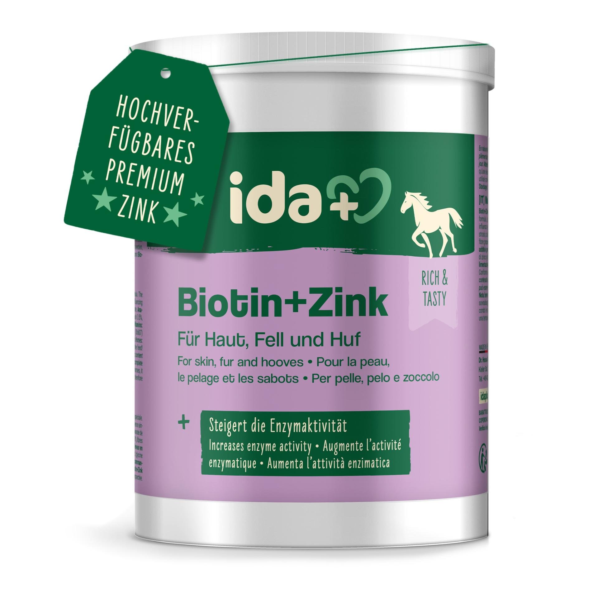 Biotin + Zink für Pferde - hochdosiert - verbessert Hufqualität & Hufwachstum 