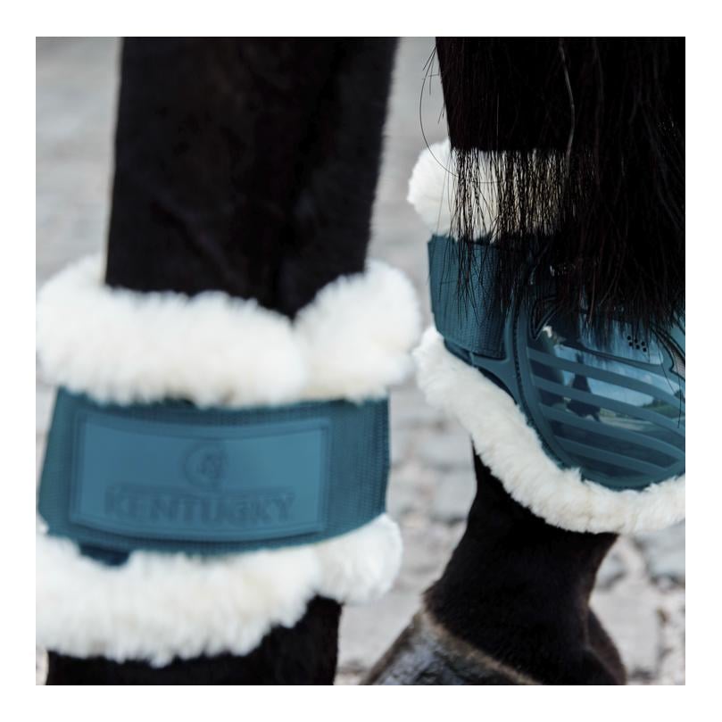 Streichkappen Vegan Lamfell young Horse - emerald