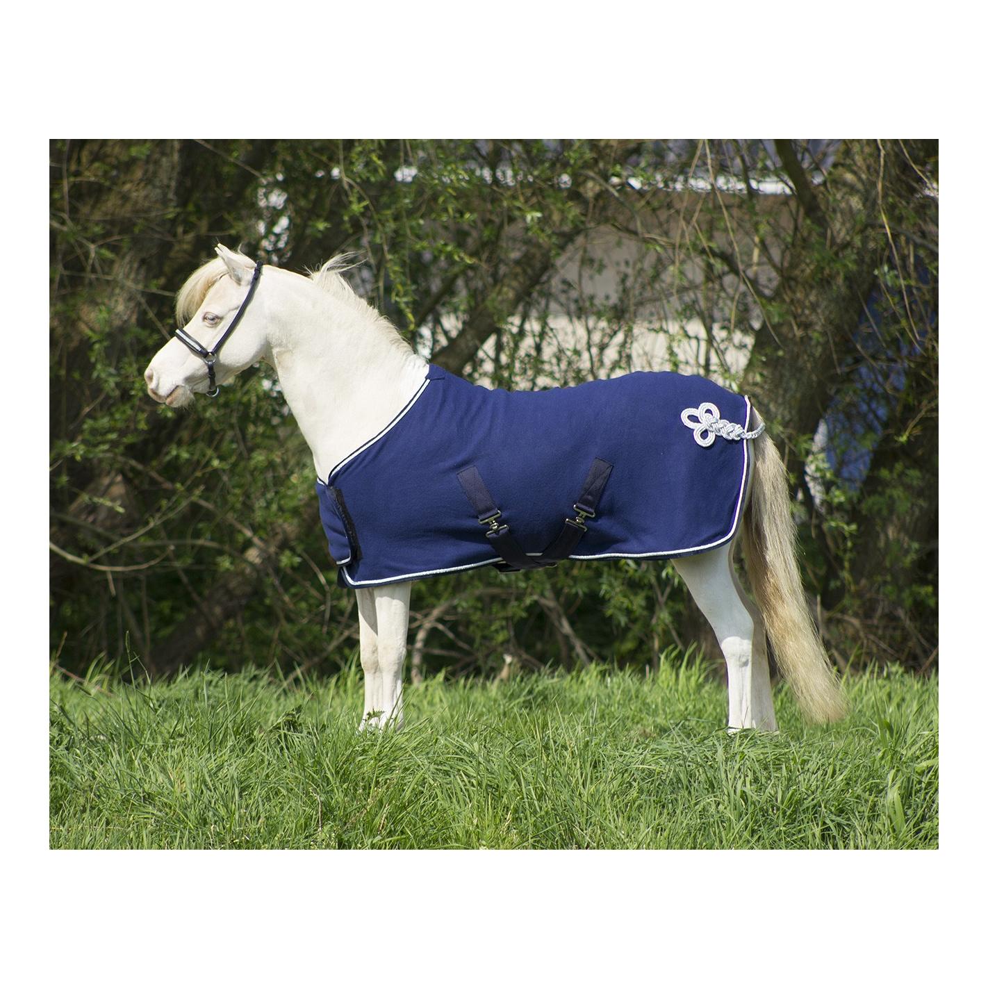 Couverture polaire avec ornement pour les races falabella et minihorse - bleu