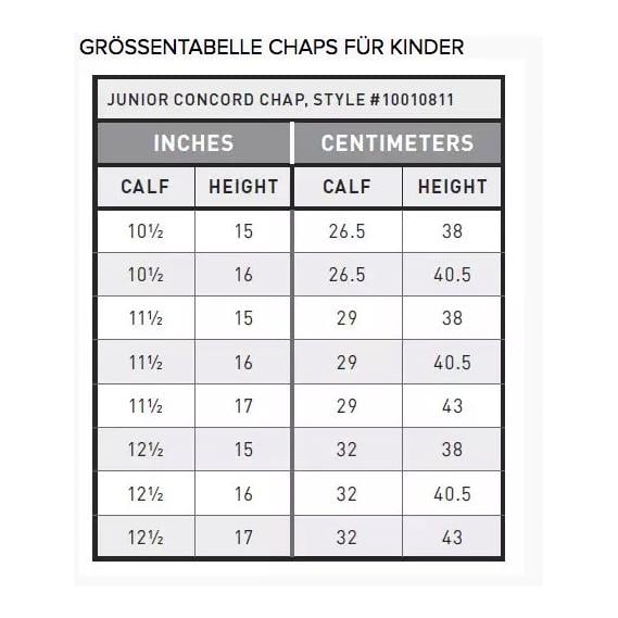 Chaps Junior Concord Kinder Chaps Junior Concord Kinder