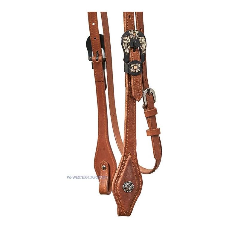 Western Imports Westernzaum mit Flower Buckle