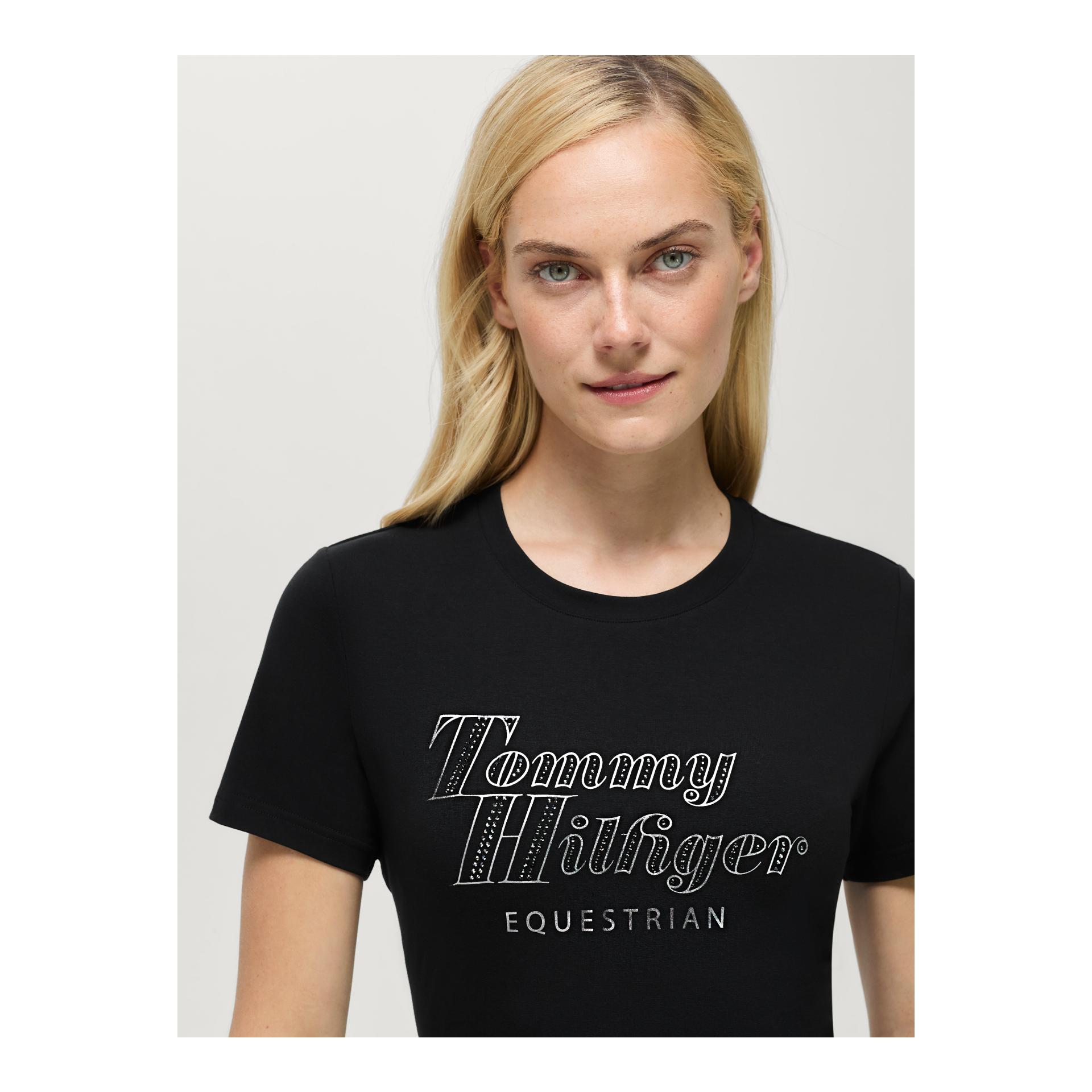 Tommy Hilfiger Equestrian T-Shirt Rhinestone Malibu Damen