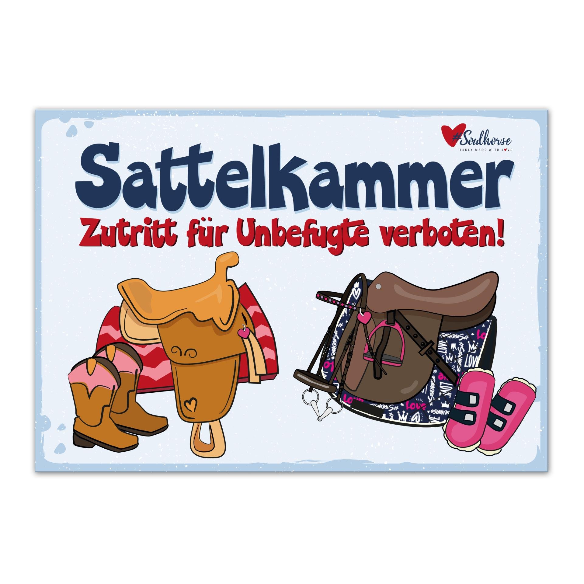 Soulhorse “Sattelkammer” Stallschild - Glacier-deepsea -