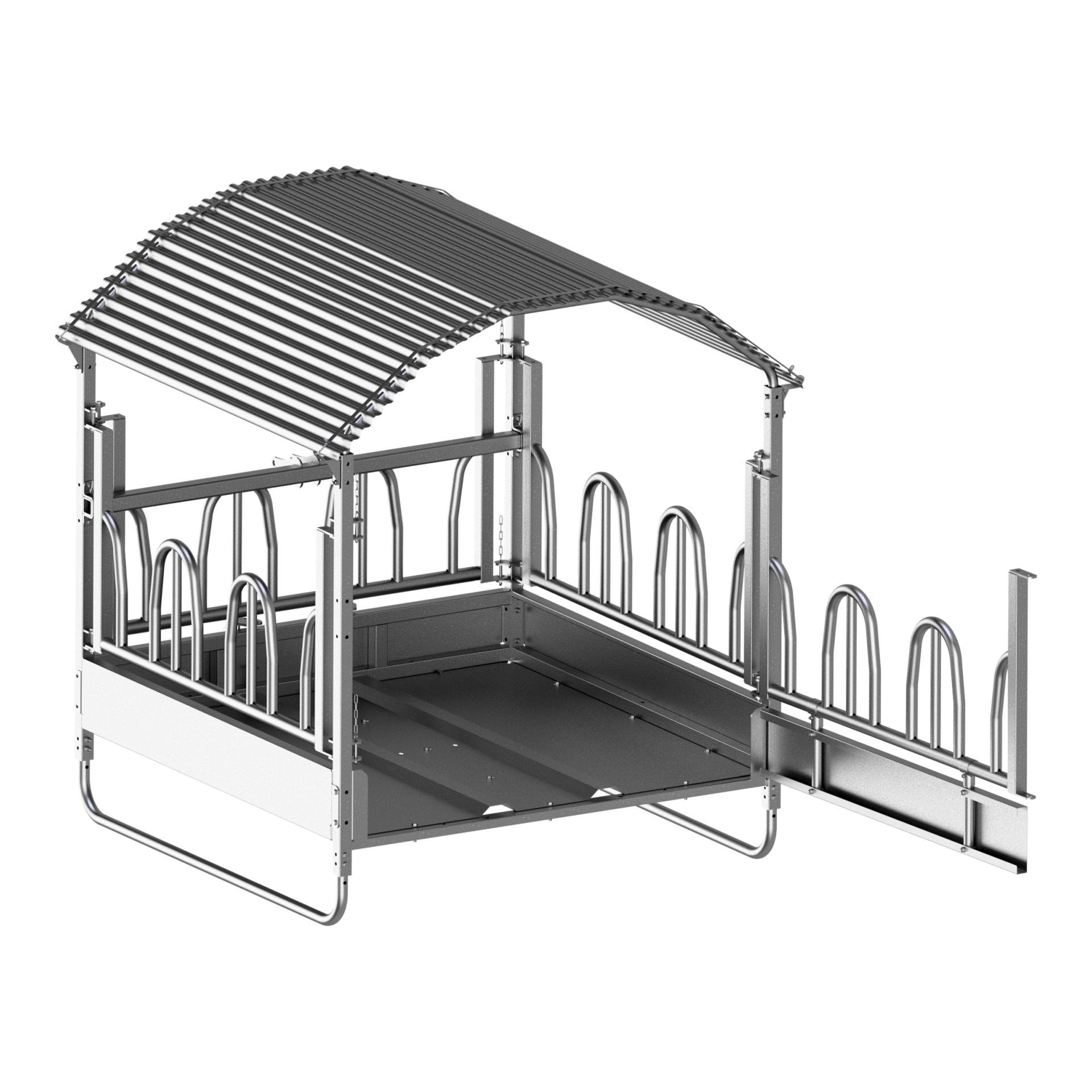 Viereckraufe mit Palisadenfressgitter Viereckraufe mit Palisadenfressgitter