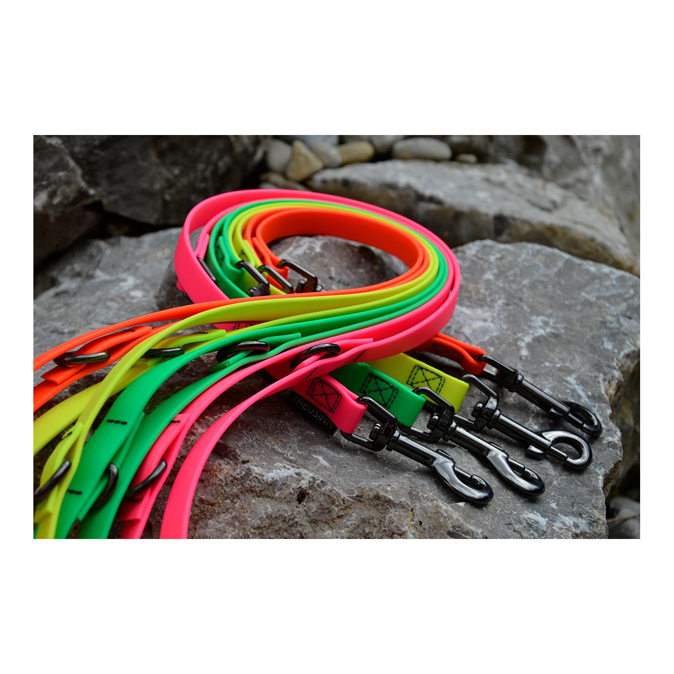 Laisse pour chien Biothane STAY - orange fluo