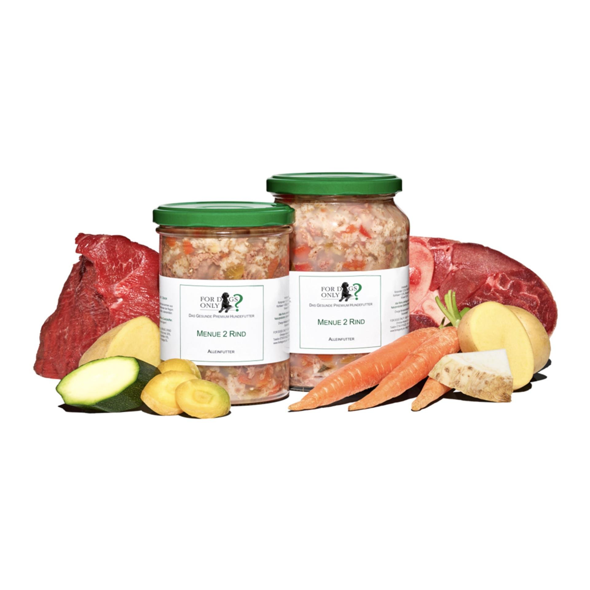 Premium Hundefutter Menue Rind