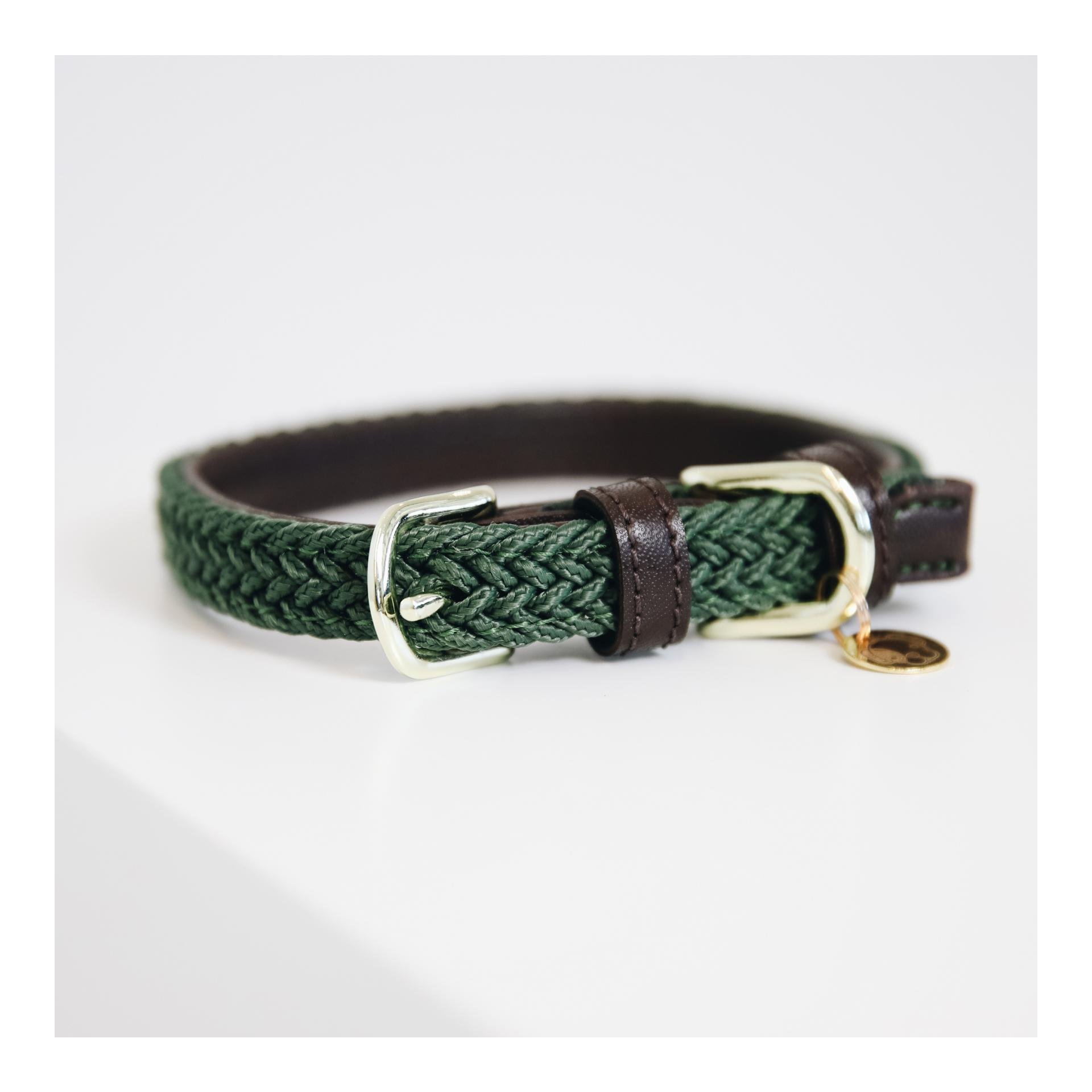 Hundehalsband Nylon geflochten - olive green Hundehalsband Nylon geflochten - olive green