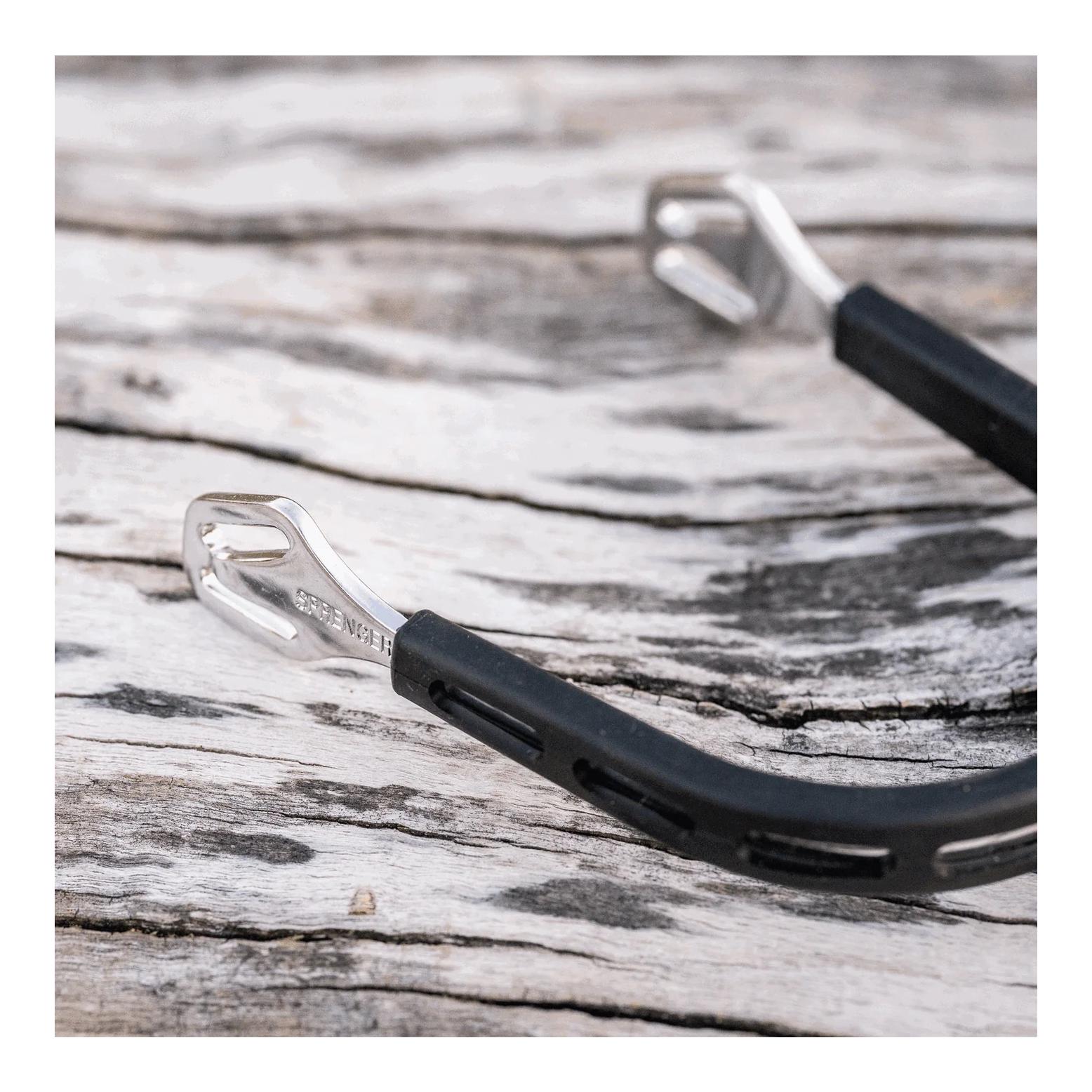 Sprenger Sporen ULTRA fit Extra Grip - Edelstahl rostfrei, 40 mm abgerundet mit Sonnenrad