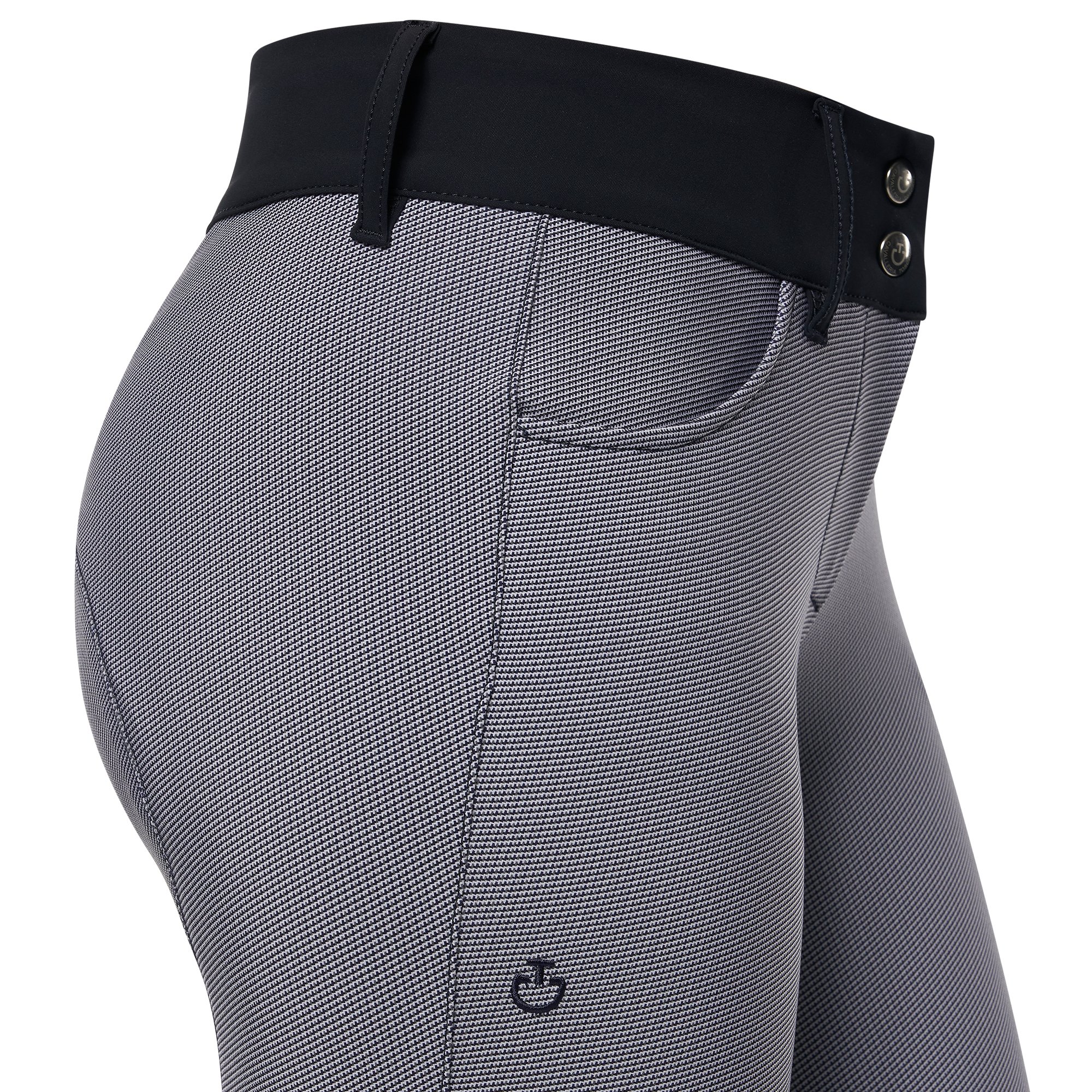 Pantalon d'équitation American avec grip au genou pour femmes - gris fantaisie
