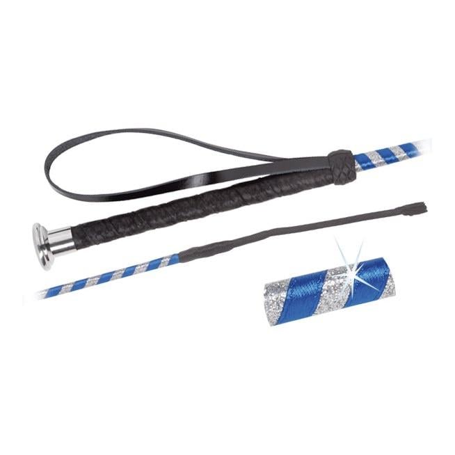 Reitgerte Satin-Glitter - blau