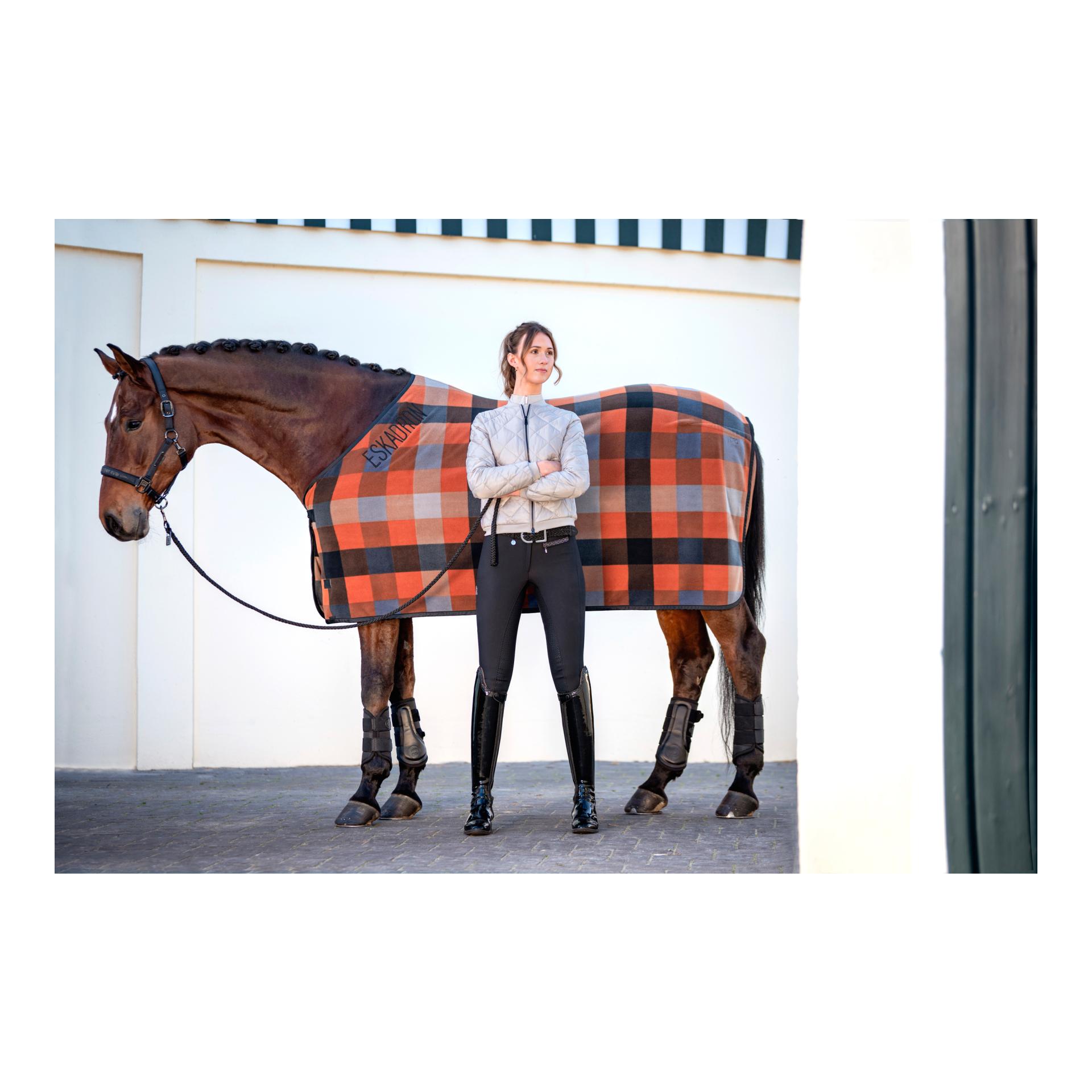 Eskadron Abschwitzdecke FLEECE CHECK Platinum 26 S/S