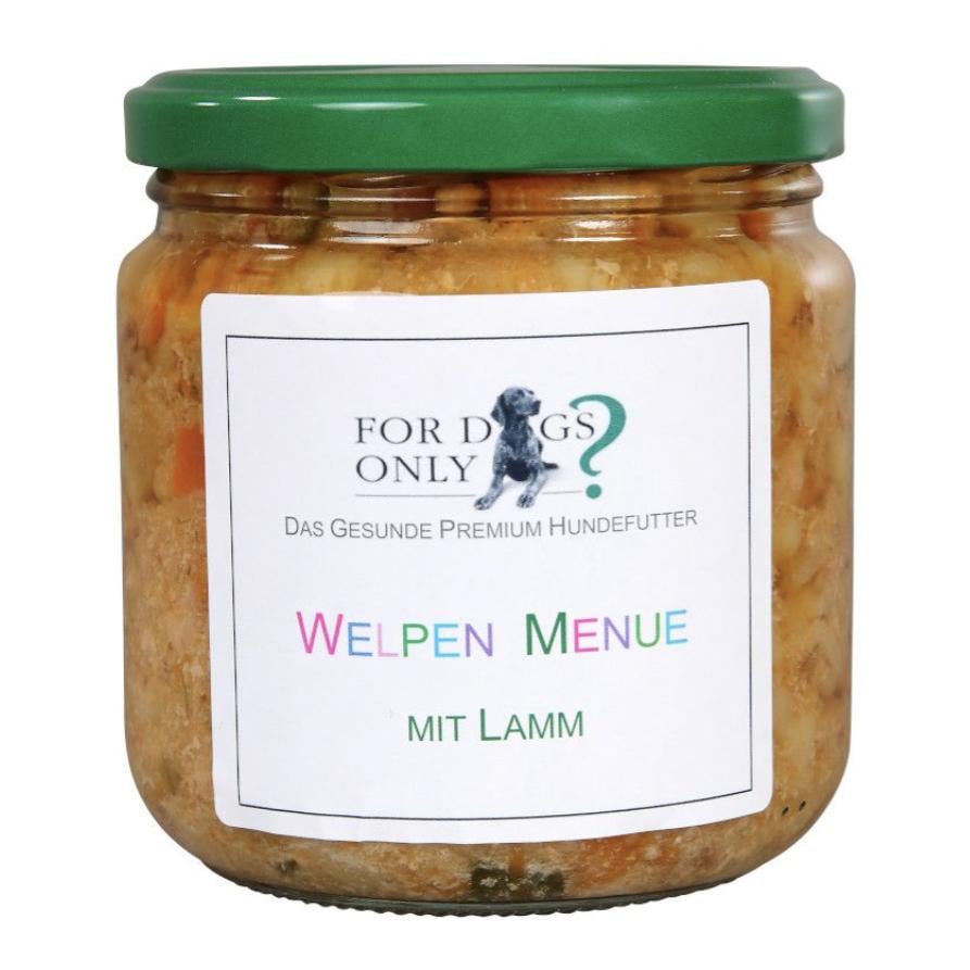 For Dogs Only? Alimentation premium pour chiens Menu pour chiots