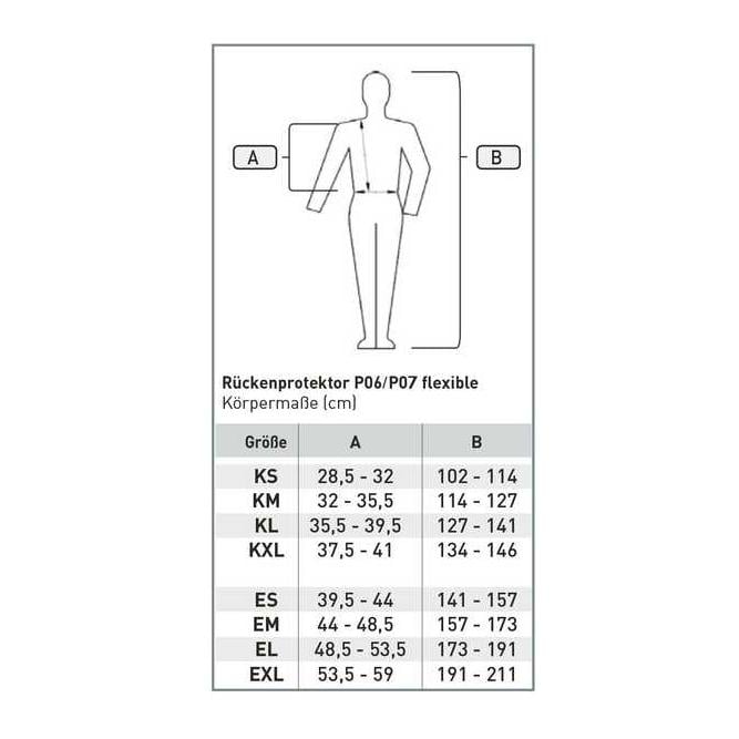 Rückenprotektor P06 flexible Erwachsene