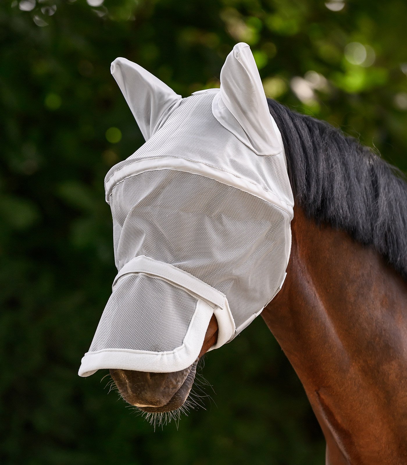 Fliegenmaske Premium Space mit Ohrenschutz und Nasenschutz