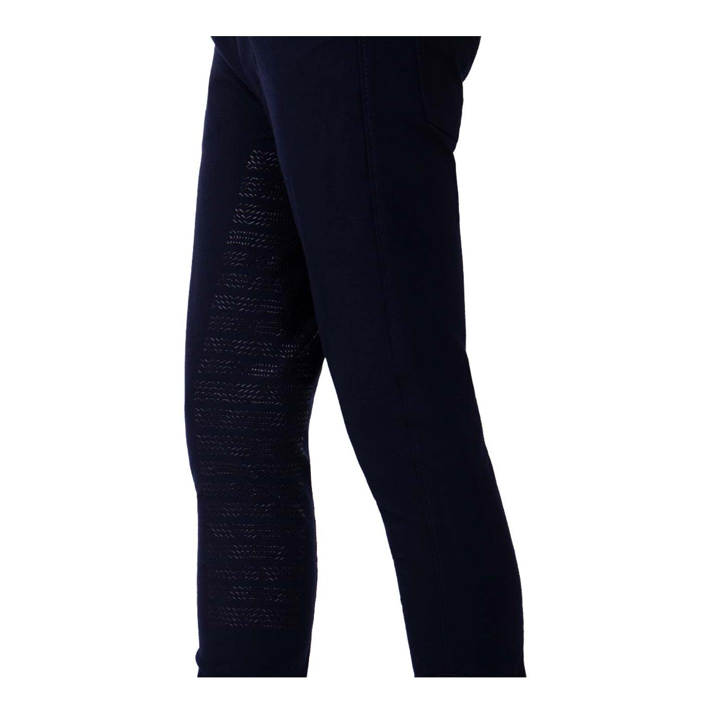 Pantalon d'équitation Novan avec grip au genou Junior – bleu marine 