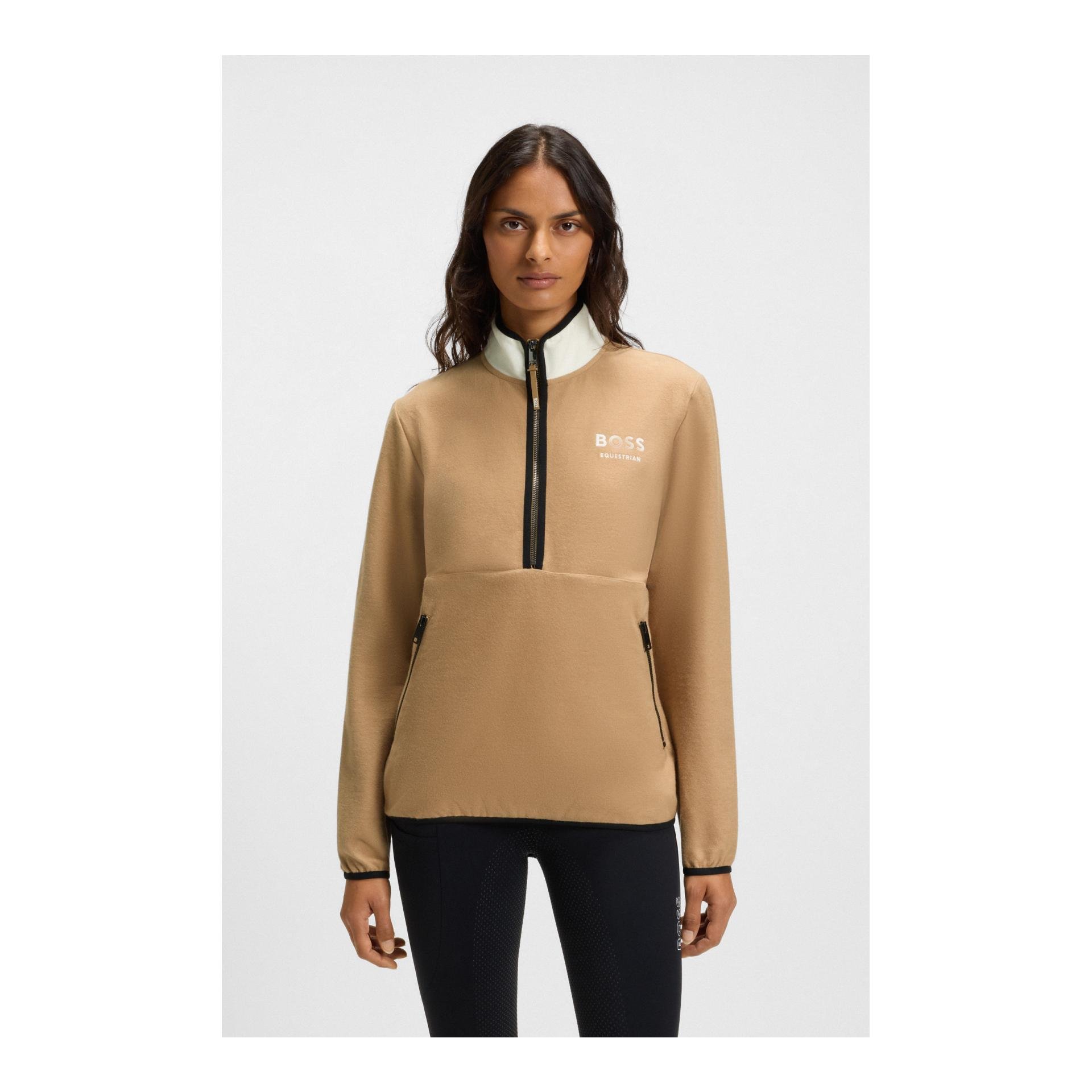 BOSS Equestrian Fedora Half Zip Felpa Femme
