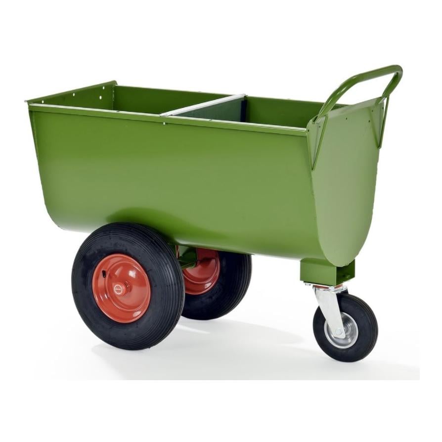 Growi Futterwagen Typ 180 Liter mit Trennwand - Grün -